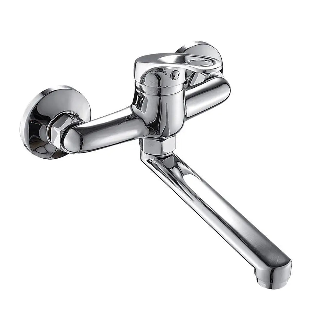 Wall-Mounted Sink Faucet – 180 Degree Rotating Spout