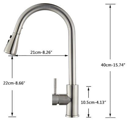 Letify Chrome Multifunction Kitchen Faucet
