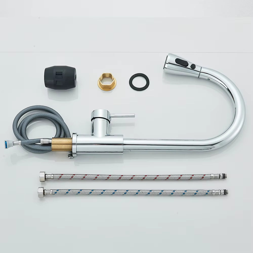 Letify Chrome Multifunction Kitchen Faucet 